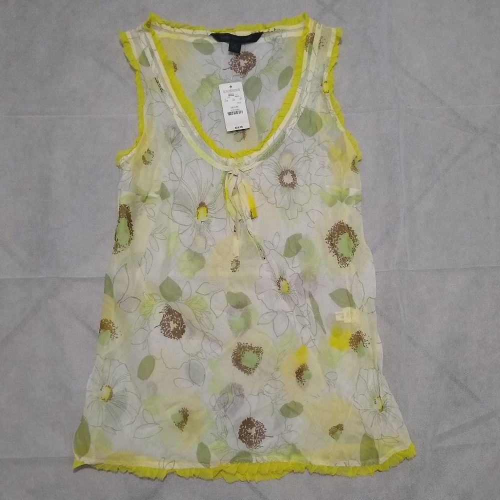 Express see-through sleeveless top